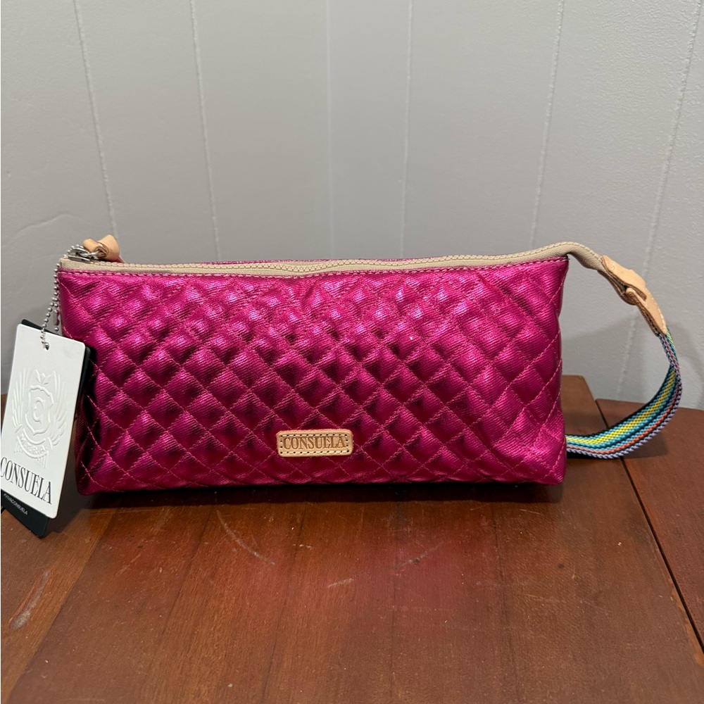 Consuela Fuchsia Quilted Wristlet